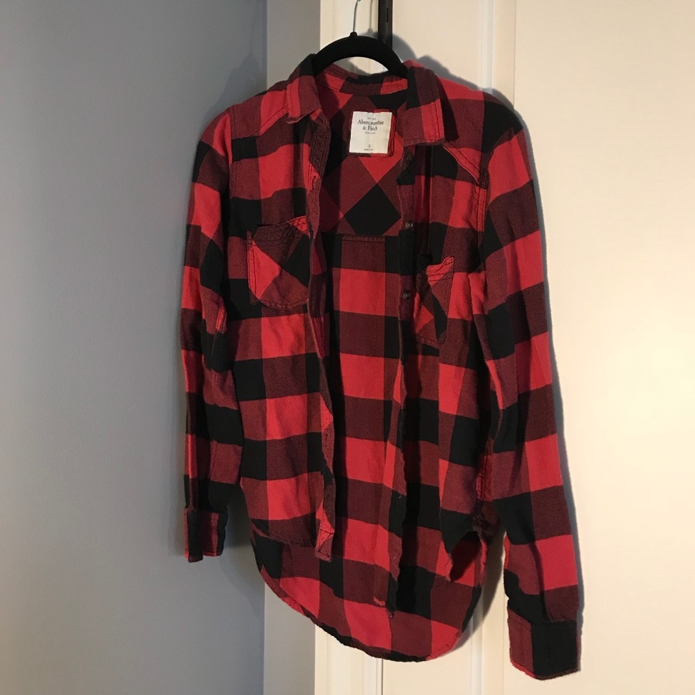 Red and black flannel from abercrombie and fitch